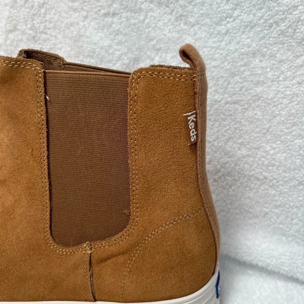 Women’s Keds Brown Suede Platform Chelsea Boots Size 9.5 NWOT - Picture 2 of 6